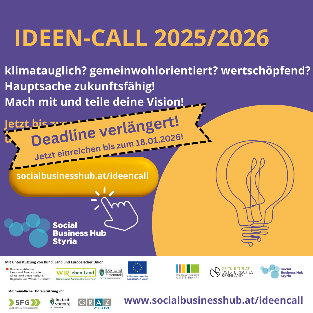 Sujet für den Ideen Call 2025 & 2026 des Social Business Hub Styria