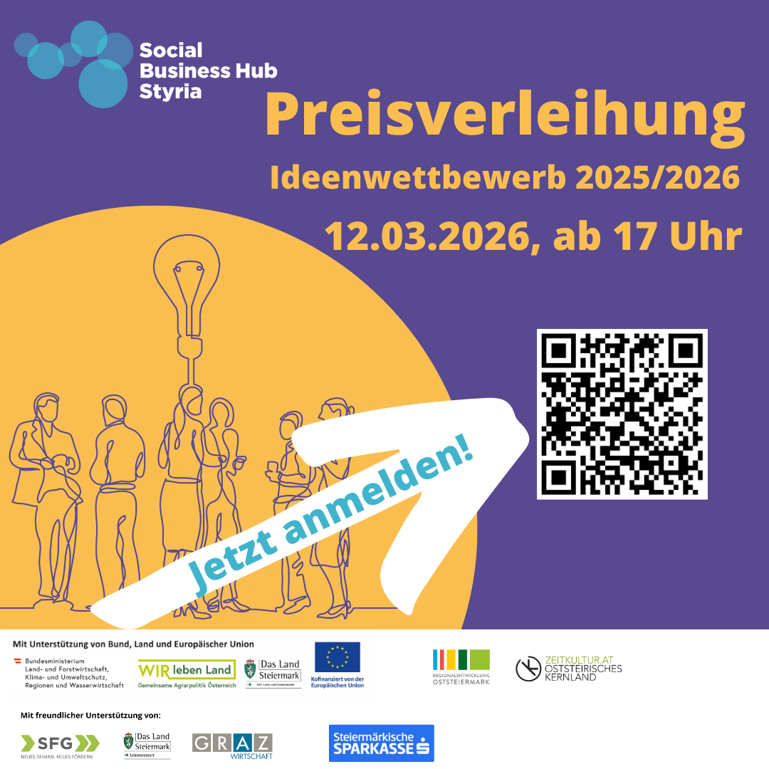 Preisverleihung Ideenwettbewerb 2025/2026 Datum 12.03.2026, ab 17 Uhr und Anmeldeaufforderung und Logoleisten